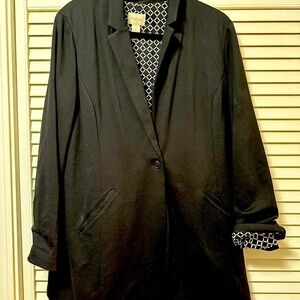 Chicos size 2 black long jacket